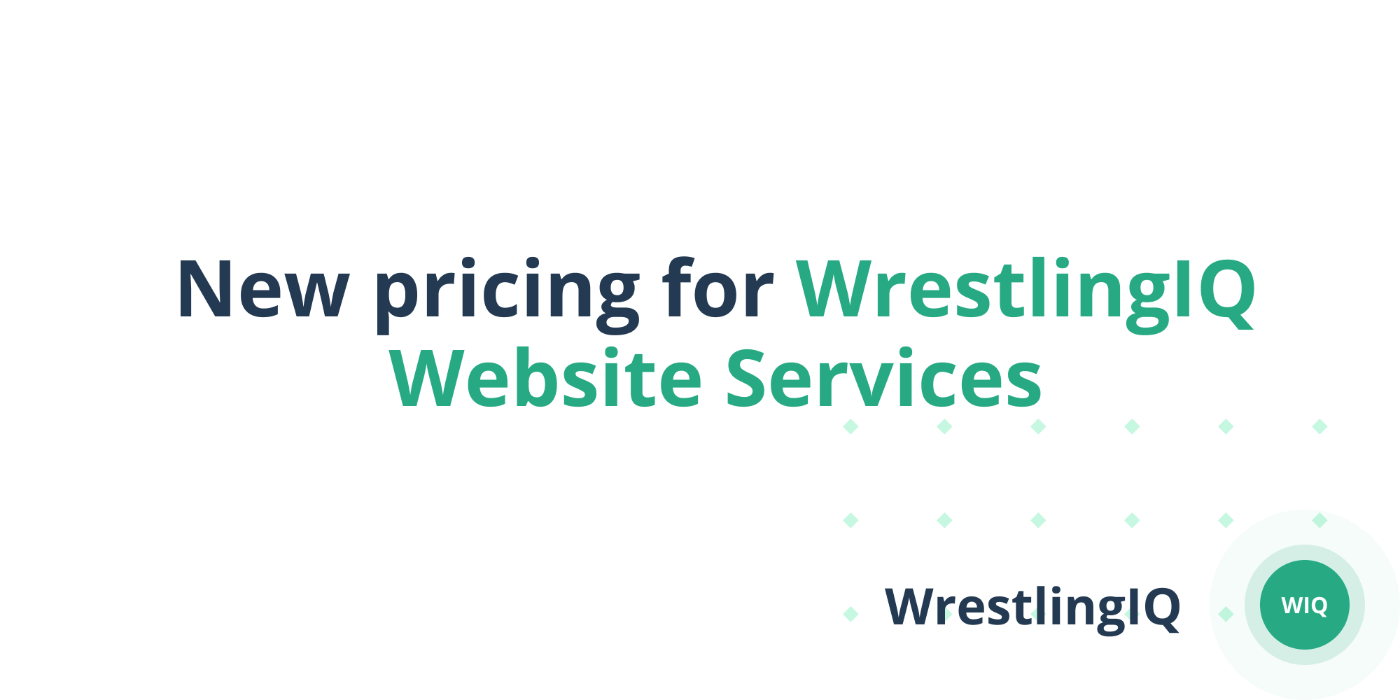 Website services pricing update